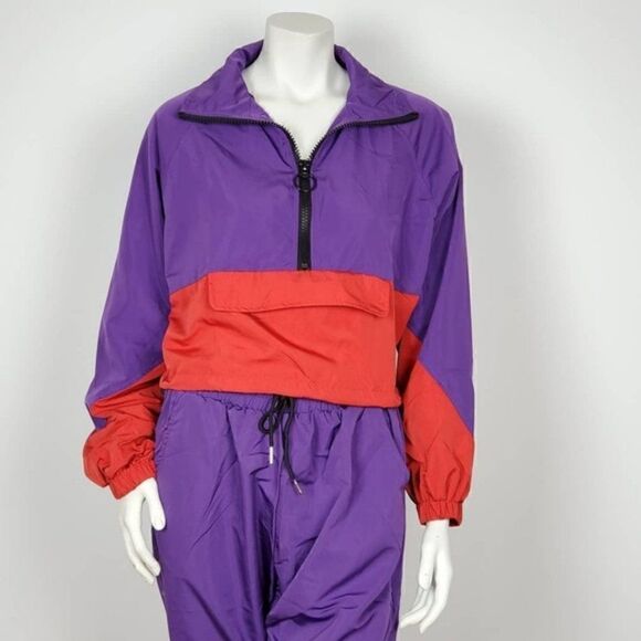 Women's Packable Half-Zip Wind Breaker Jacket - Picture 2 of 7